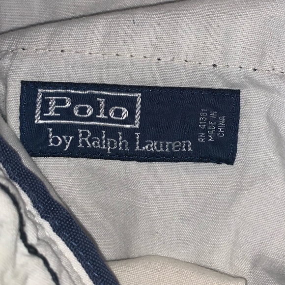 Vintage Polo Ralph Lauren Military Cargo Pants Cotton Blue Size 36x30 - Picture 4 of 5